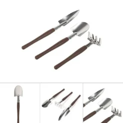 3x Skovl Spade Rive Mini Have Planteværktøj Børne Havelegetøj (Plastikhåndtag)