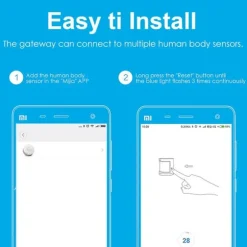 XiaoMi Smart Home Menneskekropssensor Trådløs forbindelse 7m registreringsafstand