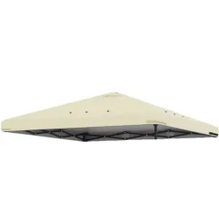 3x3m Gazebo Telt Cover, Oxford Materiale, Vandtæt, Dobbelt Lag Design,ny Enkelt Beige, 3m * 3m