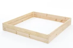 120x120x18 cm Bæredygtig Firkantet Havebed med Bunddug til Selvforsynende Liv