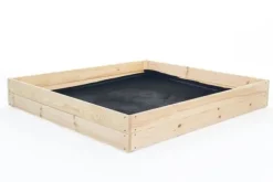 120x120x18 cm Bæredygtig Firkantet Havebed med Bunddug til Selvforsynende Liv