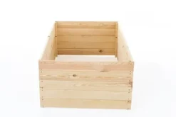 120x80x27 cm Fyrretræs Højbed med Bunddug til Alsidig Havebrug
