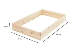 140x120x18 cm Fyrretræs Højbed til Selvforsynende Liv