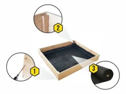 140x80x18 cm Fyrretræs Højbed til Selvforsynende Liv