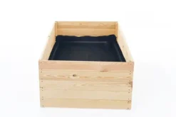 140x80x18 cm Fyrretræs Højbed til Selvforsynende Liv