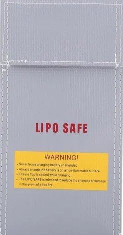 Yunique - Sikkerhedsetui til RC-batterier | Lipo Anti-eksplosion beskyttende etui | Brandsikker opladningsetui, størrelse 100x200mm