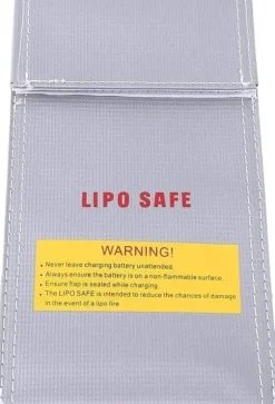 Yunique - Sikkerhedsetui til RC-batterier | Lipo Anti-eksplosion beskyttende etui | Brandsikker opladningsetui, størrelse 100x200mm