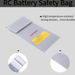Yunique - Sikkerhedsetui til RC-batterier | Lipo Anti-eksplosion beskyttende etui | Brandsikker opladningsetui, størrelse 100x200mm