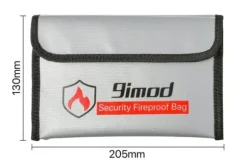 Yunique - Sikkerhedsetui til RC-batterier | Lipo Anti-eksplosion beskyttende etui | Brandsikker opladningsetui, størrelse 205x130mm