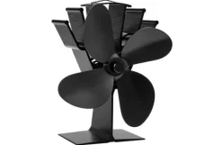 Zephyr 4-bladet pejseventilator, termoelektrisk, støjsvag, effektiv, til enhver pejs