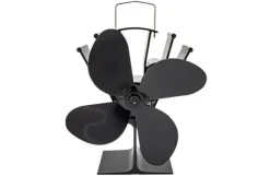 Zephyr 4-bladet pejseventilator, termoelektrisk, støjsvag, effektiv, til enhver pejs