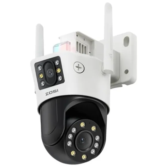 ZOSI WiFi PTZ Sikkerhedskamera, 8MP Opløsning, Dual-Lens Teknologi,C298 Maks